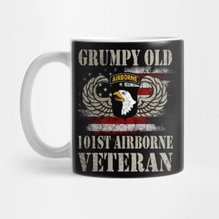 Grumpy Old 101st Airborne Division Veteran T Shirt Mens Mug